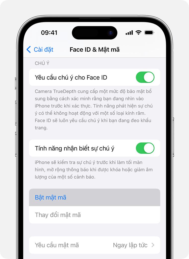 Sử dụng mật mã trên iPhone, iPad hoặc iPod touch