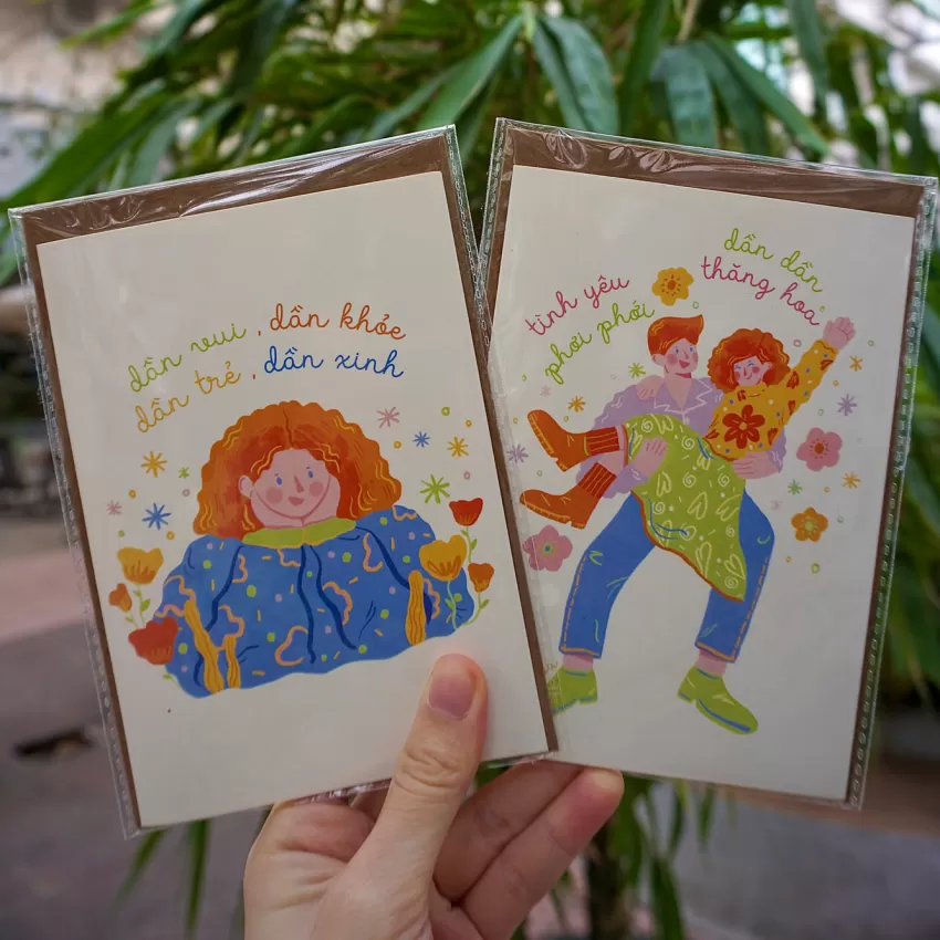 Bưu Thiếp Thiết Kế Độc Quyền | Họa Sĩ Việt | CHUS.VN