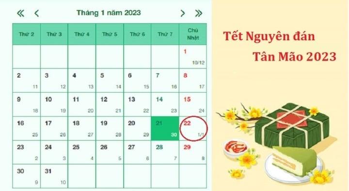 Tết Nguyên đán Quý Mão 2023 là ngày mấy dương lịch? - 1