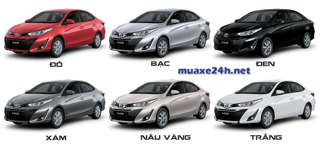 Bảng màu xe Toyota Vios E 2019