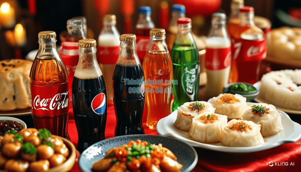 Hình ảnh Coca, Pepsi, Sprite Tết