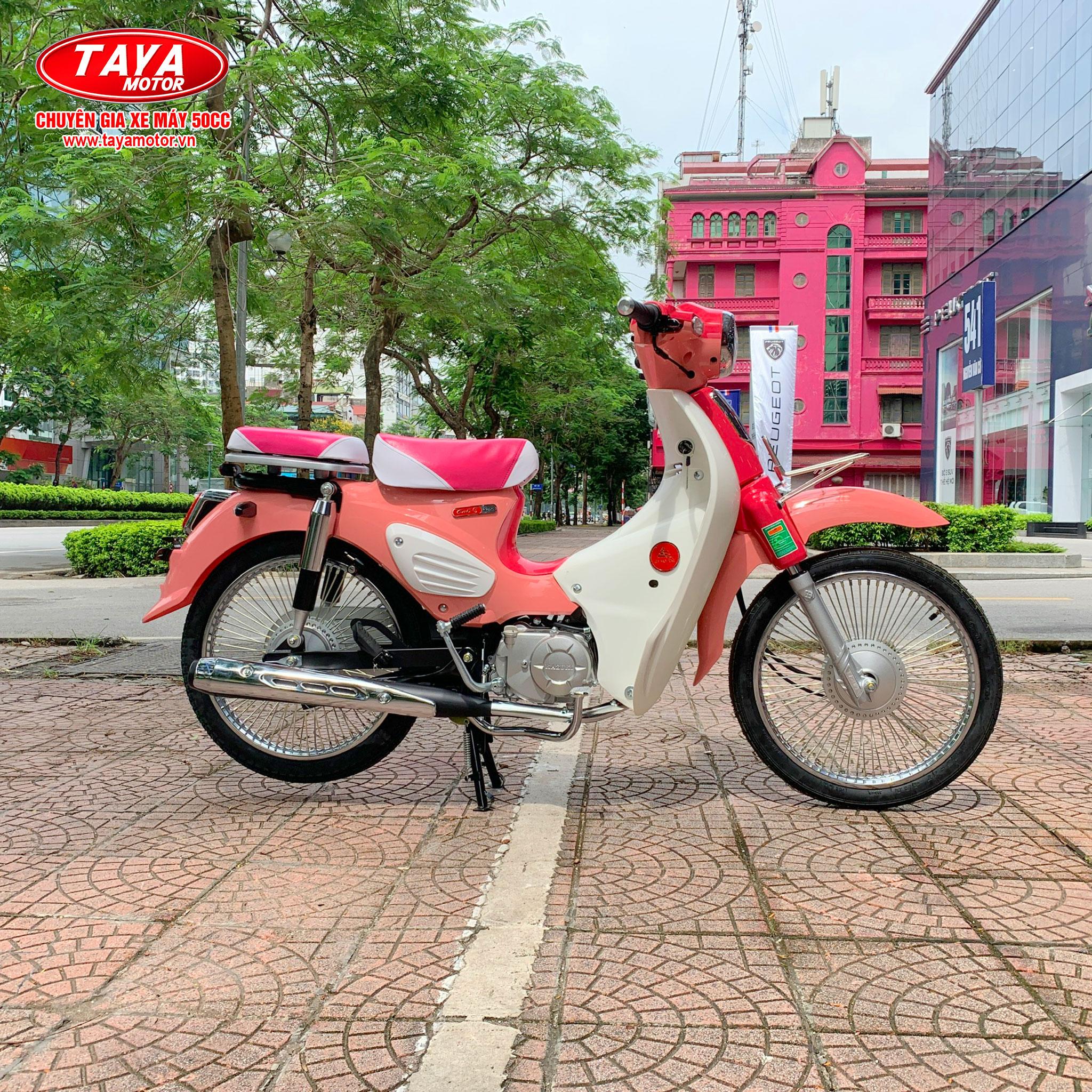 Xe cub 50cc Taya Smile (màu hồng)