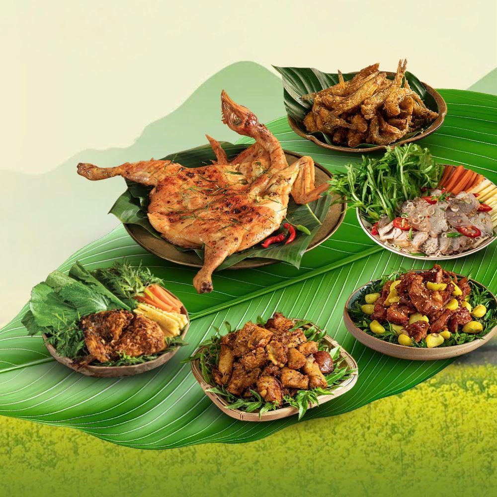 cơm lam hà nội ăn cùng các món đặc sản tây bắc