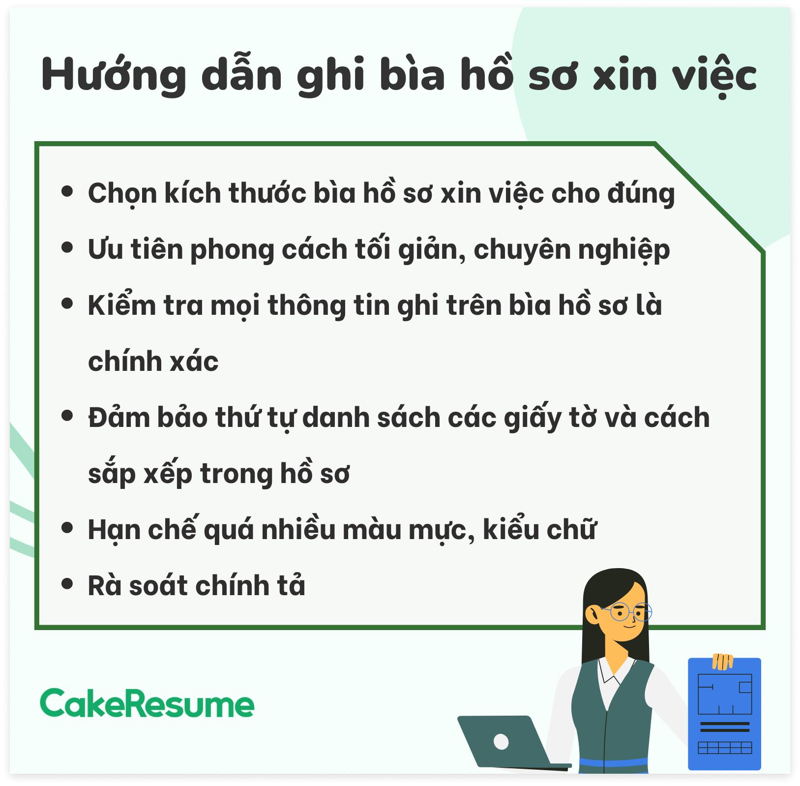 Cách ghi bìa hồ sơ xin việc đẹp và chuyên nghiệp