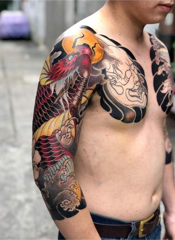 99 ý tưởng hình xăm mặt quỷ với cá chép