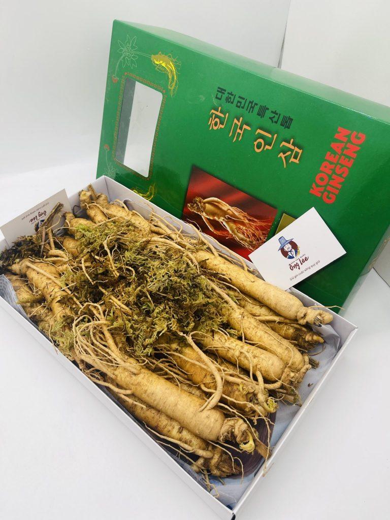 (Loại 1 – Thân Đẹp) Nhân Sâm Tươi Hàn Quốc 6 Năm Tuổi Loại 24-27 Củ/Kg Sâm Hầm Gà Chất Lượng Cao