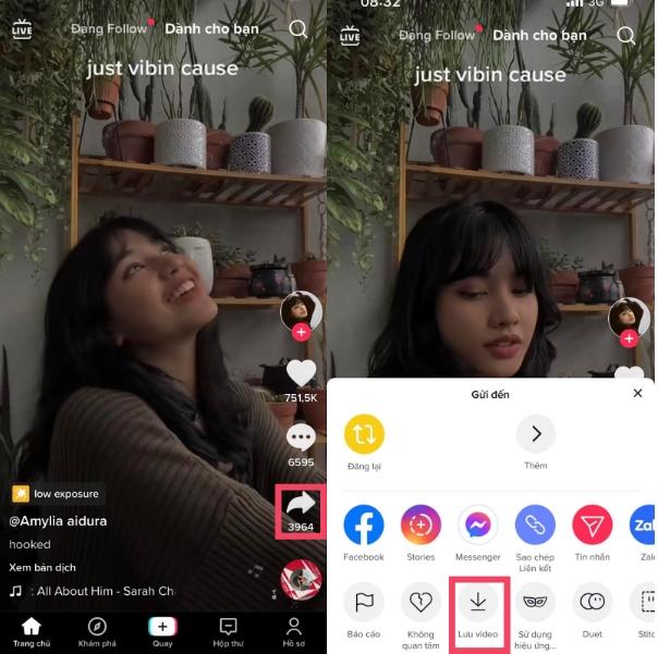 cách chia sẻ video tiktok lên story facebook