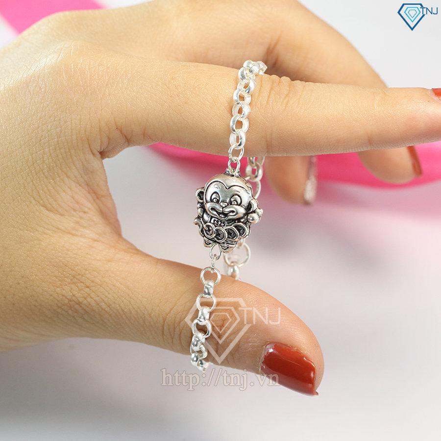 Vòng bạc cho bé hình con khỉ dễ thương LTT0016
