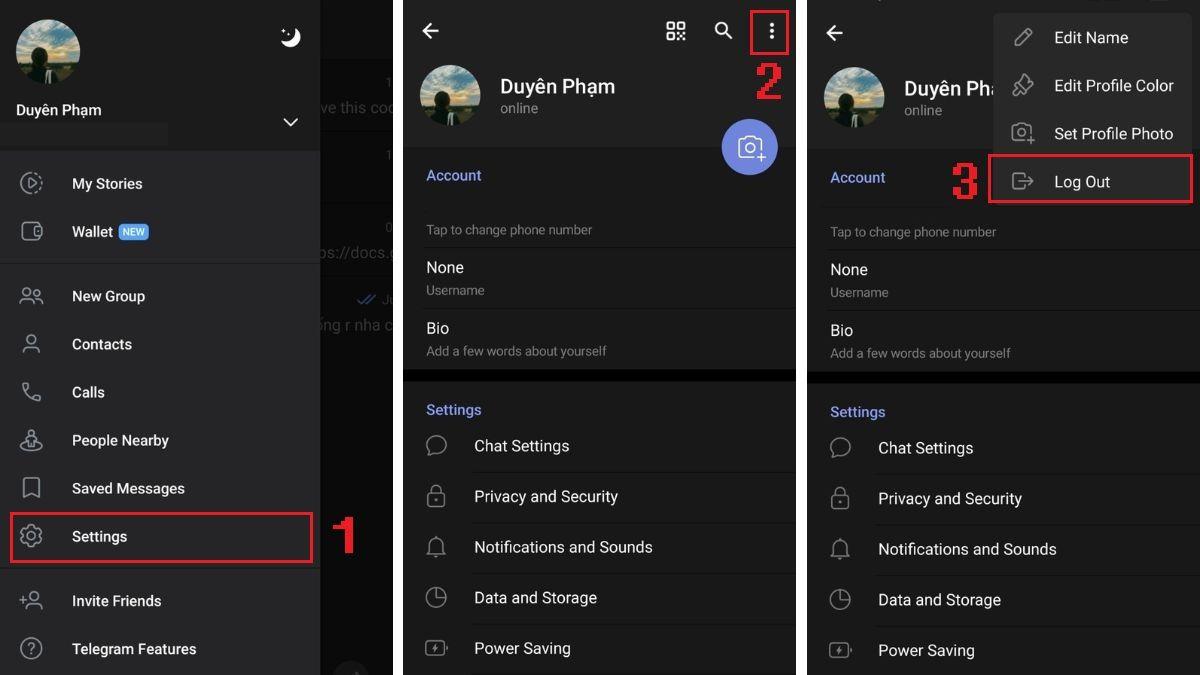 Cách đăng xuất Telegram trên điện thoại, máy tính đơn giản