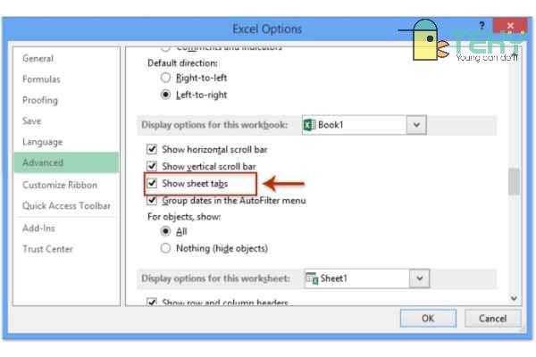 Cách hiện sheet trong Excel