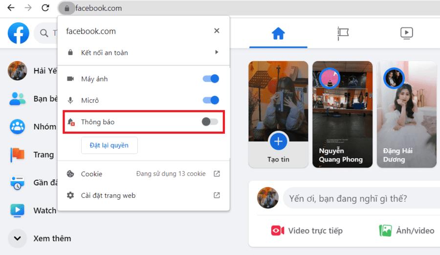 Cách tắt thông báo facebook trên máy tính và những lưu ý