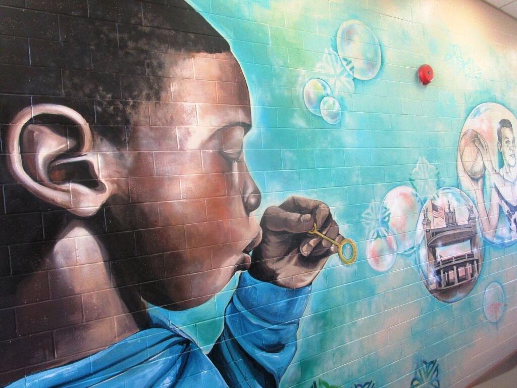 blowing bubblle