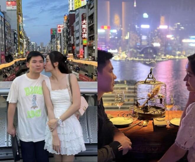 Đỗ Mỹ Linh tung loạt ảnh hôn nhau lãng mạn mừng sinh nhật chồng, phòng riêng của chủ tịch nổi tiếng ngập quà mừng