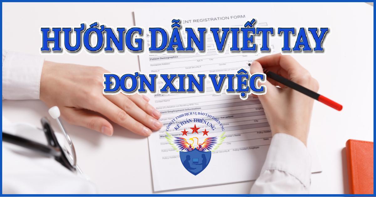 hướng dẫn cách viết đơn xin việc viết tay