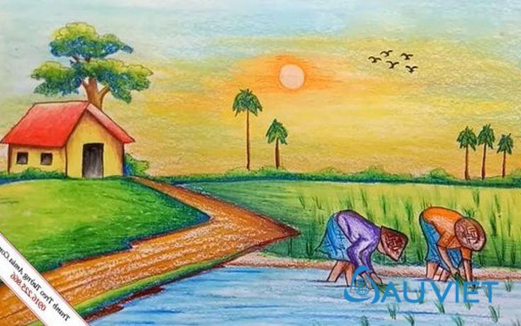 374+ Vẽ Tranh Phong Cảnh Quê Hương – Gợi Nhớ Ký Ức Bình Yên