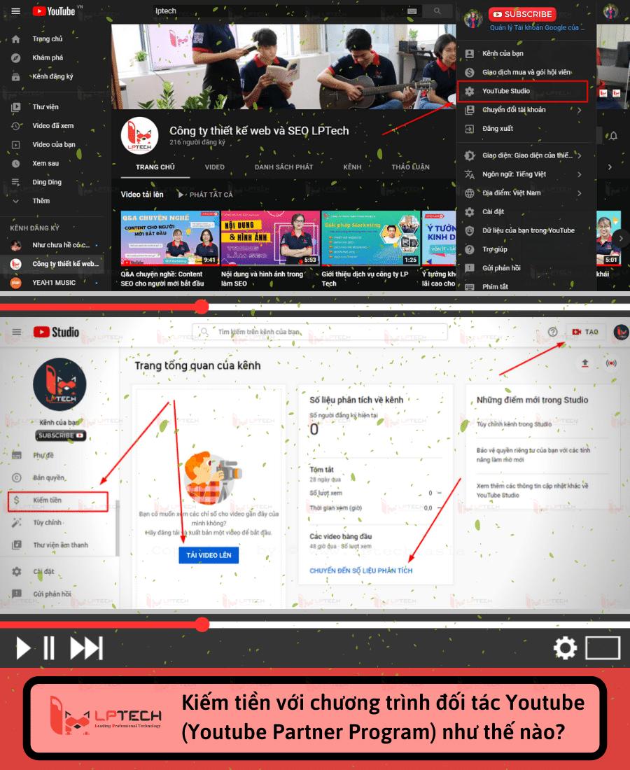 Cách bật tính năng kiếm tiền trên Youtube