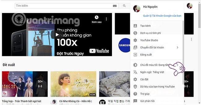 Cách bật chế độ tối trên YouTube, kích hoạt chế độ ban đêm, Dark Mode