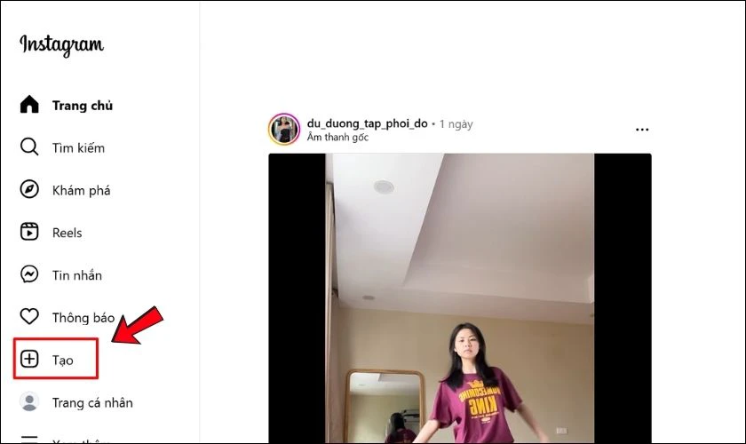 Cách đăng video trên Instagram bằng máy tính