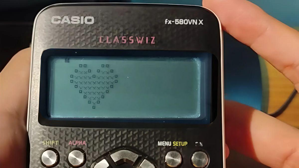 Hướng dẫn cách làm hình trái tim trên máy tính Casio 580