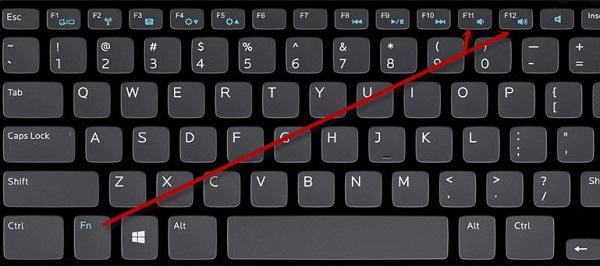 Tổ hợp phím tăng giảm âm lượng trên laptop với Fn