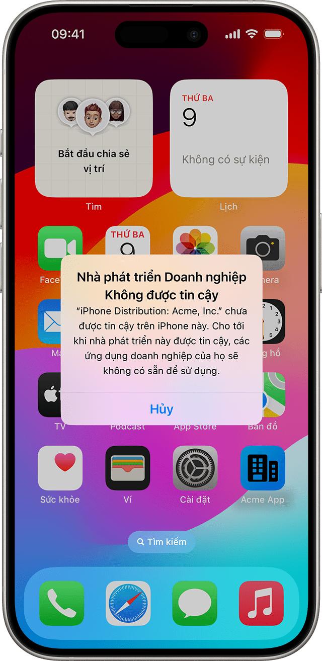 Cài đặt các ứng dụng doanh nghiệp tùy chỉnh trên iOS, iPadOS và visionOS