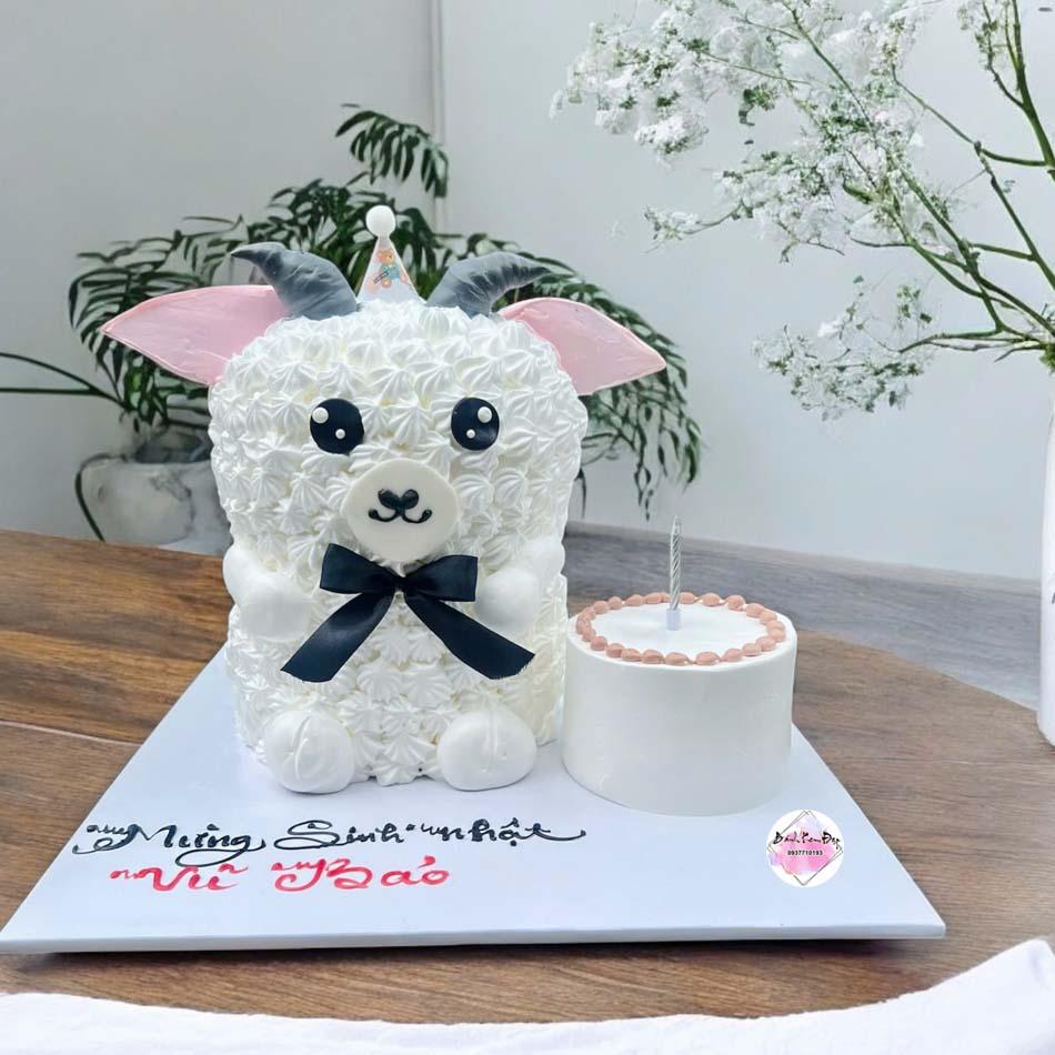 Bánh Sinh Nhật Con Dê 3D