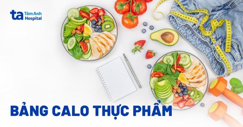 Bảng calo thực phẩm, thức ăn hàng ngày để tính hàm lượng giảm cân