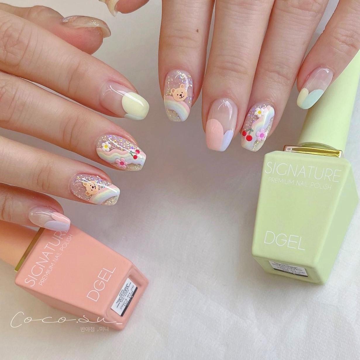 Mẫu nail pastel đẹp đơn giản và dễ thương nhất cho người mới bắt đầu