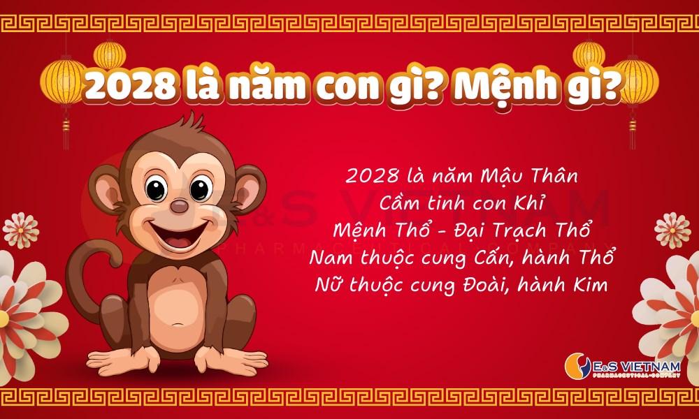 Năm 2028 là năm Mậu Thân, năm con Khỉ