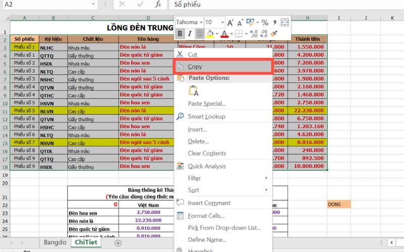 chèn File Excel vào Powerpoint 2