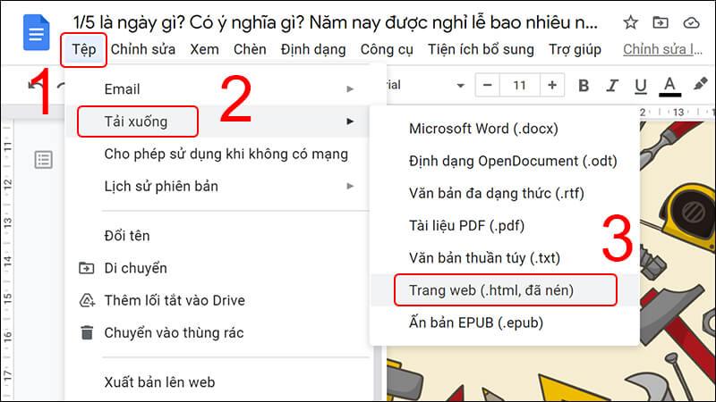 Hướng dẫn bạn cách tải hình trong file Google Docs siêu đơn giản