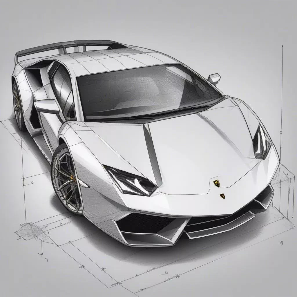 Cách Vẽ Ô Tô Lamborghini Đơn Giản Cho Người Mới Bắt Đầu