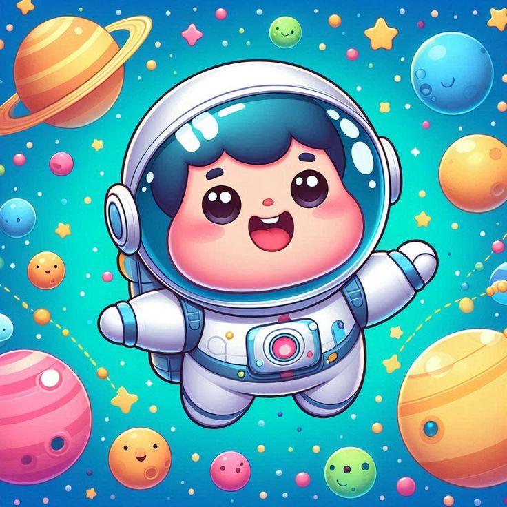 Tổng hợp hình ảnh vẽ phi hành gia chibi siêu cute đáng yêu