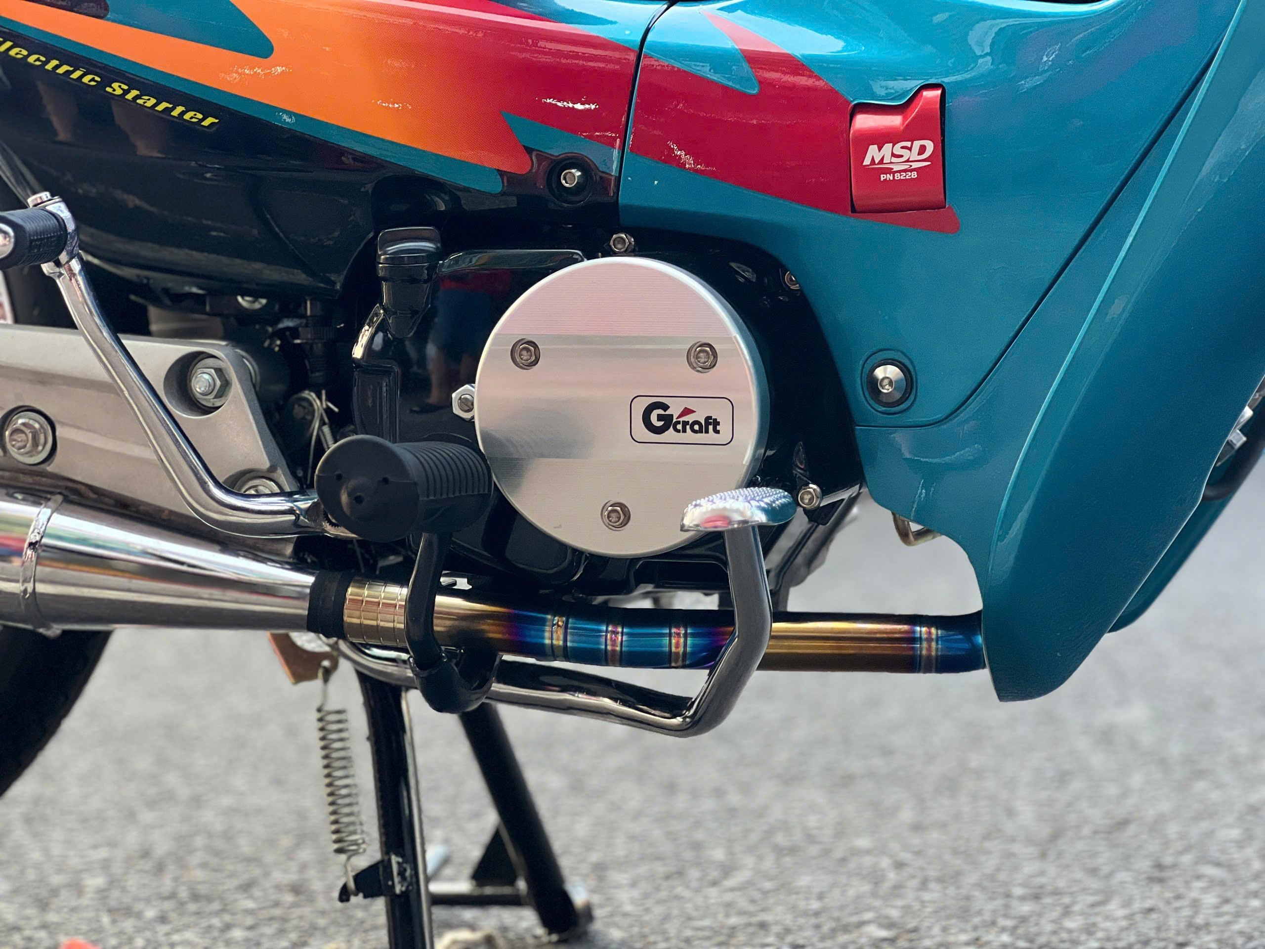 Wave S 110 dọn zin cơ bản: Nâng cấp cổ pô titan và Phuộc Ohlins HO 647