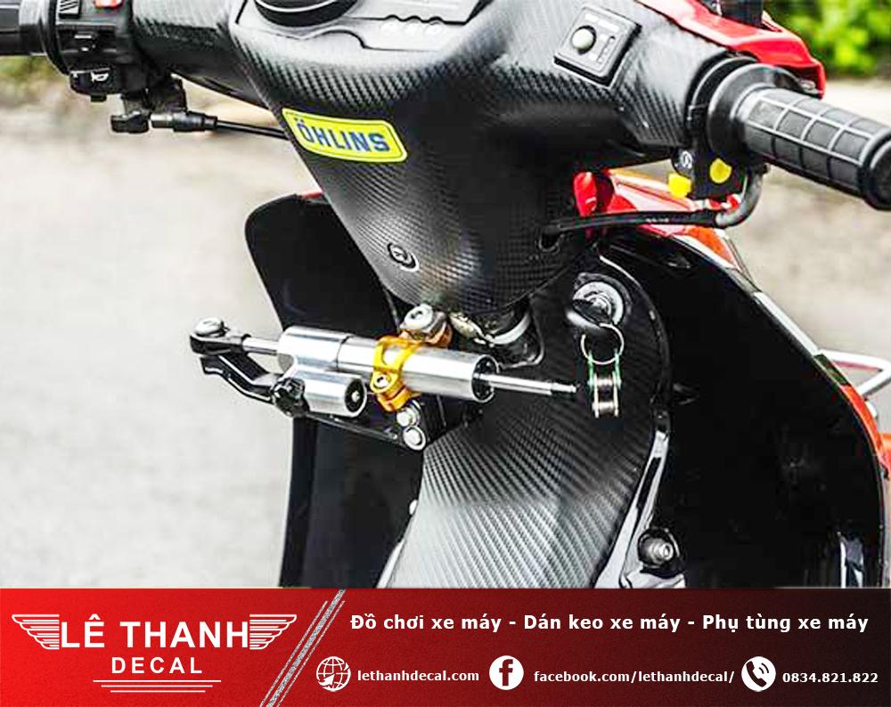 Dán decal carbon cho xe máy Wave