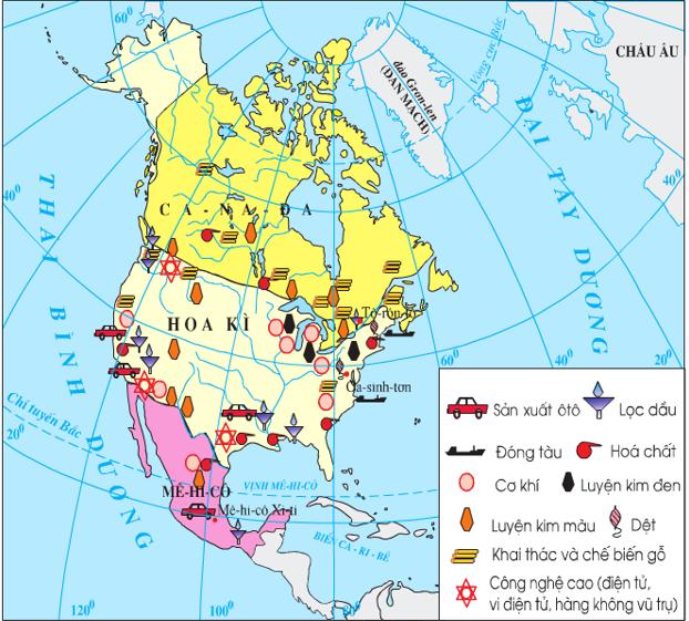 Địa lý 7 Bài 39: Kinh tế Bắc Mĩ (tiếp theo)