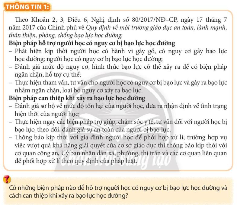 Bài 8. Phòng, chống bạo lực học đường