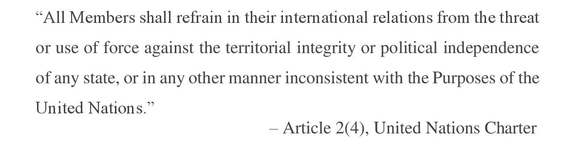 [12] Nguyên tắc cấm đe dọa sử dụng hay sử dụng vũ lực