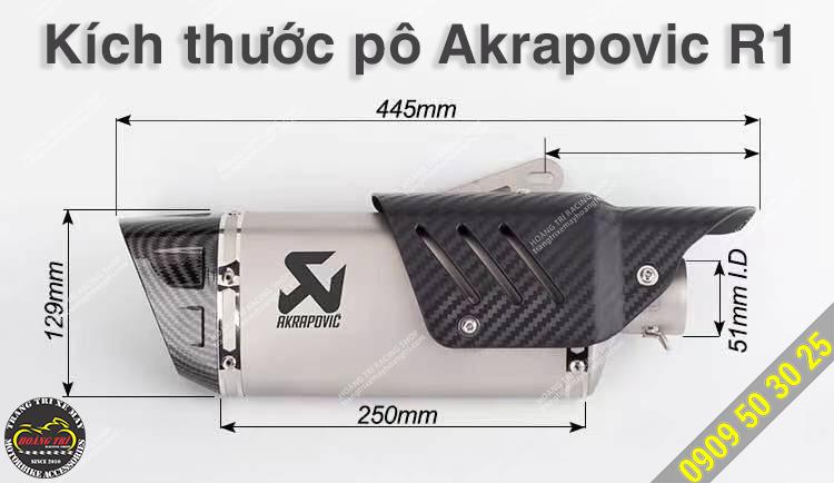 Pô độ Akrapovic R1