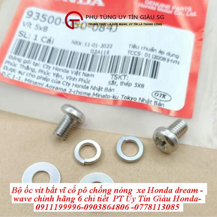 Bộ Ốc Bắt Vĩ Cổ Pô Xe Dream-II Thái, Free Cod, Free Ship Toàn Quốc Tại Phụ Tùng Uy Tín Giàu Gò Vấp