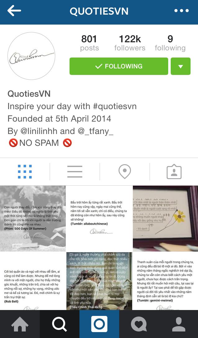 Follow 6 Instagramer sau, không lo thiếu quote “sống ảo”