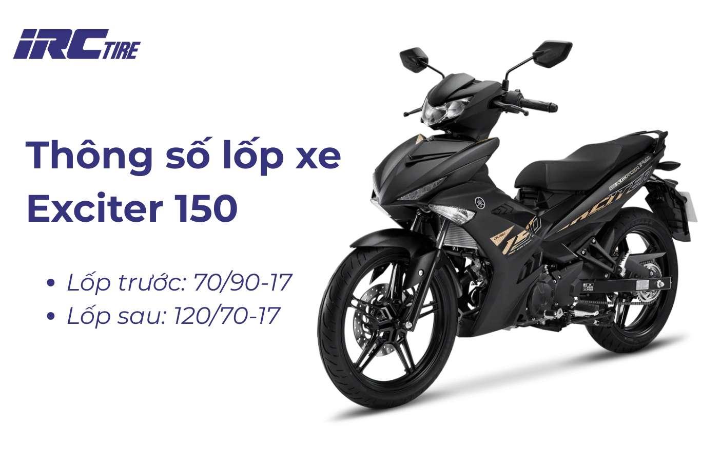 Thông số lốp xe Exciter 150 là bao nhiêu? Thay vỏ nào tốt?
