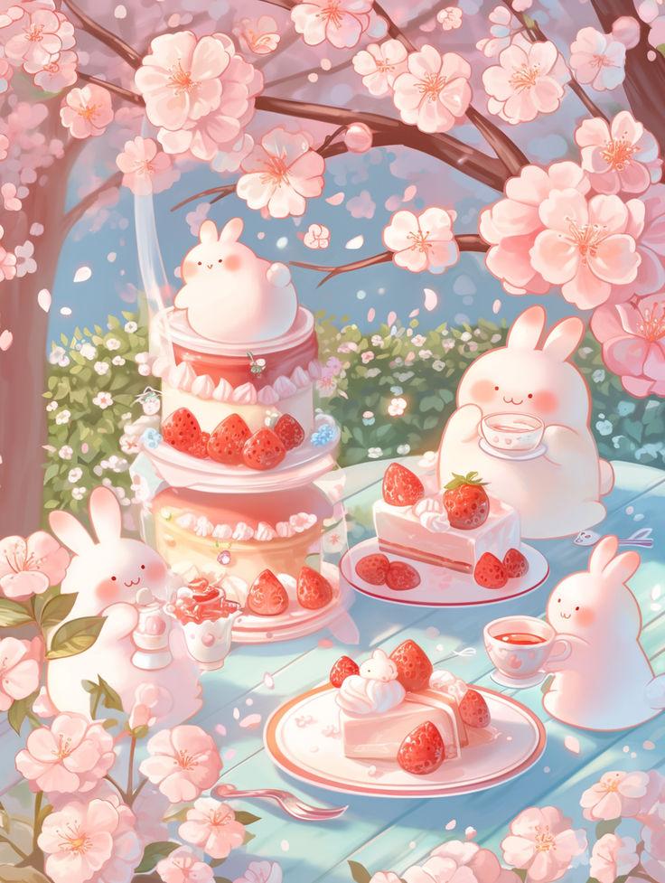 Top hình ảnh thỏ chibi cute làm avatar và ảnh nền cực xinh