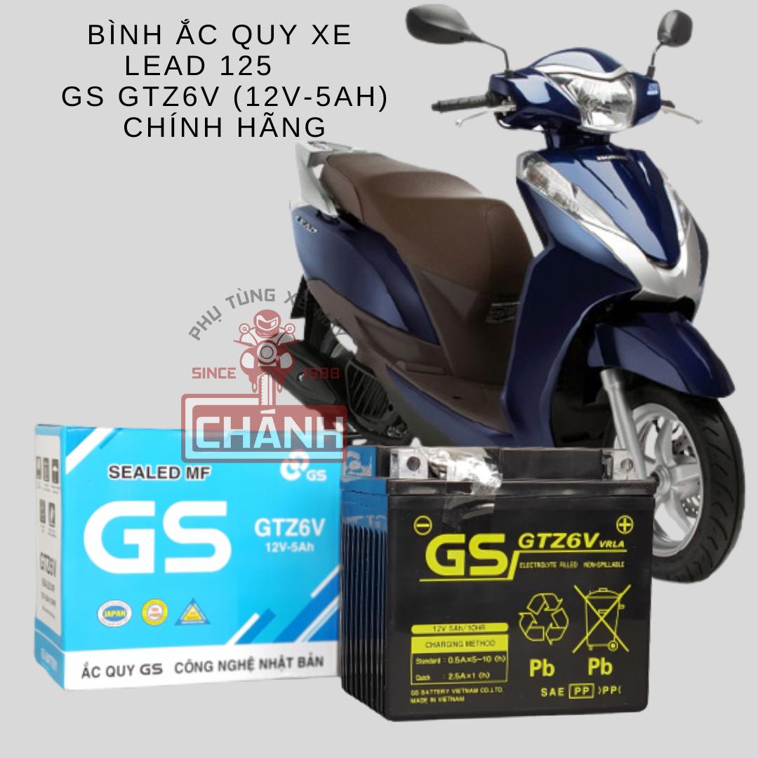 Bình ắc quy xe Lead 125 chính hãng GS (12V-5ah)