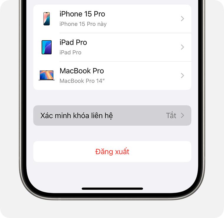 Giới thiệu về tính năng Xác minh khóa liên hệ iMessage
