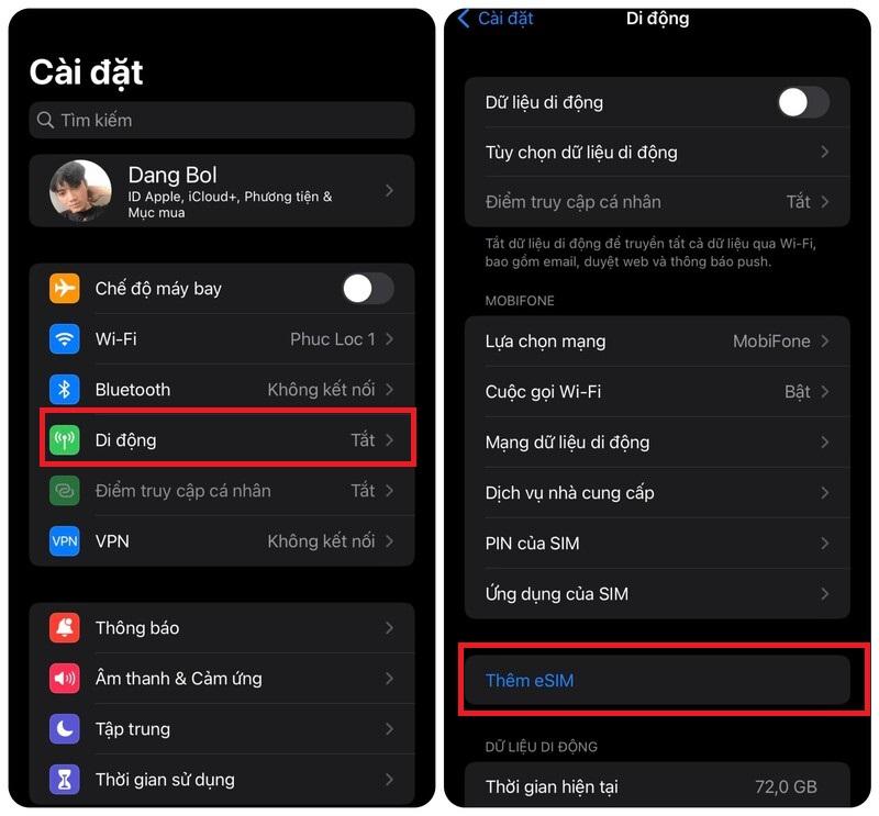 Hướng dẫn kiểm tra iPhone có eSim không vô cùng đơn giản