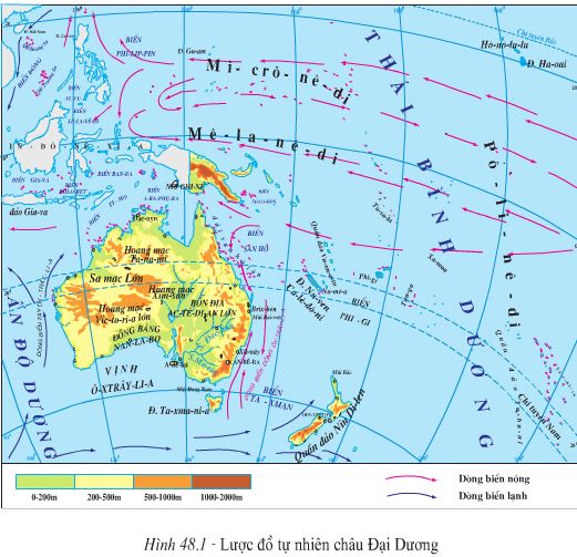 Giải Tập bản đồ Địa lí 7 Bài 50: Thực hành: Viết báo cáo về đặc điểm tự nhiên của Ô-xtrây-li-a