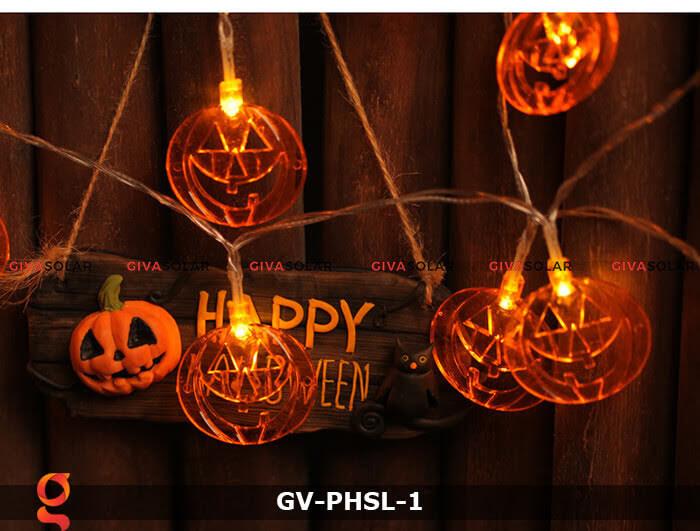 Dây đèn led NLMT trang trí Halloween bí ngô GV-PHSL-1