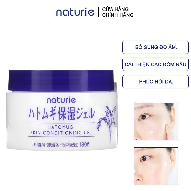 Gel Dưỡng Ẩm Da Naturie Chiết Xuất Từ Hạt Cây Ý Dĩ Hatomugi Skin Conditioning Gel 180g