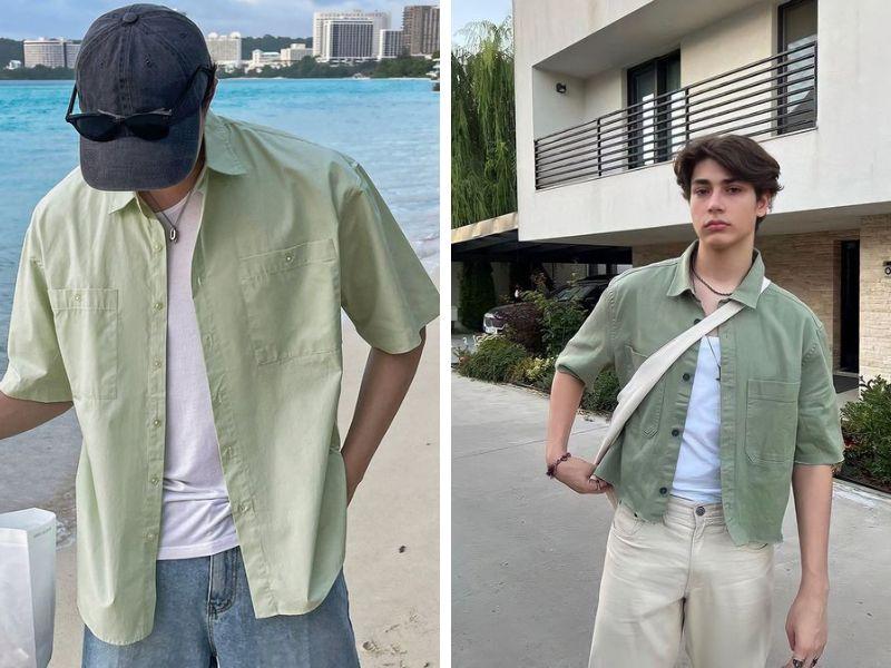 Áo xanh rêu phối quần màu gì nam? 6 cách phối đồ với màu xanh rêu